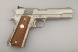 Colt Service Model, Semi-Auto Pistol, .22 LR caliber, SN SM34455, nickel finish, 4 1/2