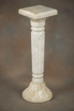 Antique carved marble Pedestal, measures 35 1/2