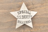 Nice old 5-point Star Badge marked â€œSPECIAL U.S. DEPUTY MARSHALâ€ with black enamel loss in lette