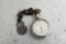 Antique open face silver man's Pocket Watch, manufactured by Elgin National Watch Co., in running co