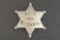 Vintage Silver Six-Point Ball Star Badge, marked 