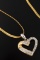 Ladies 14kt yellow gold 1.60ctw baguette diamond heart with 14kt white gold 