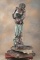Near life-size Bronze Fountain, semi-nude woman pouring water into a shell, measures 4ft 10