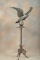Large Eagle on metal Pedestal with footed base, 30
