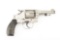 Smith & Wesson, DA Revolver, .32 L caliber, SN 161202, hand ejector, factory nickel finish, 3
