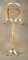 Most unusual horn Floor Lamp with Armadillo Shade, constructed of 10 all matching steer horns with c
