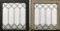 A pair of antique leaded and beveled glass Windows in very good condition, frames 21 1/2