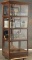 Antique country store, oak and glass sliding door, Floor Model Showcase, circa 1900s, manufactured b