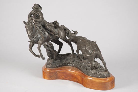 Original Bronze Sculpture by New Mexico Artist G.B. Marks (1923-1983), dated 1974, #29/30. Subject m
