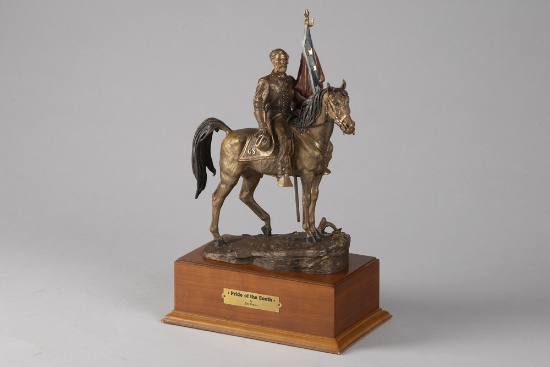 Bronze Sculpture by American Artist Jim Ponter, (1923-2007), titled "Pride of the South". Very desir