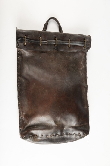 Very desirable antique, heavy leather Carry Bag, the type used by Wells Fargo and other shipping com