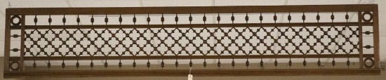 Antique oak stick and ball Fret Work, circa 1890s, measures 8' 9" L x 20" T, in original finish, inc