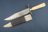 Vintage clip point Bowie, blade is marked 