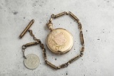 Antique gold filled man's Hunting Case Pocket Watch by Elgin National Watch Co., lever set and in ru