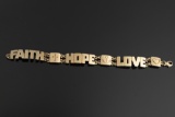 Ladies 14kt yellow gold James Avery bracelet weighing 29.3 grams. Showing Replacement Value $4,800.0