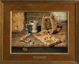 Western Oil on Board by Arizona Artist DE KEUKELAERE, titled 