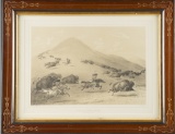 George Catlin (1796-1892) framed Lithograph, marked lower right 