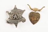 This lot will consist of two Items to include: (1) An early 6-point ball Star Badge marked 
