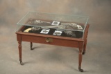 Unique wooden & glass Coffee Table style Showcase with locking glass case top, high quality with ins