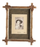 Framed Cabinet Photograph of William F. Cody (Buffalo Bill), marked at lower right 