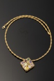 This lot consists of two Items to include: (1) Ladies 14kt woven round omega chain weighing 6 grams.