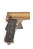 U.S. Issue WWII brass framed Flare Gun M-2, made by International Flare Signal Co., Tippecanoe, Ohio