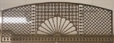 Antique and very ornate oak stick and ball Fret Work, circa 1890s, measures 69 1/4