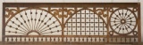 Antique oak stick and ball Fret Work, circa 1890s, measures 58 1/2