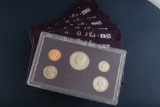 Group of seven (7) uncirculated cased U.S. Proof Sets, totaling 35 Coins. five sets are dated 1985.