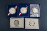 This lot has five (5) uncirculated U.S. Coins to include three (3) Uncirculated Commemorative 1986-1