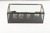 Unique glass and metal, vintage Display Case, 14