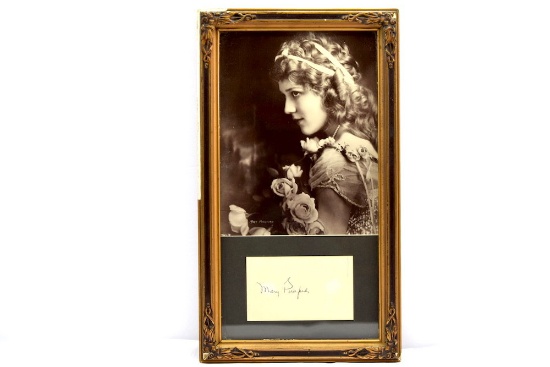 Mary Pickford Framed Photo & Signature Card