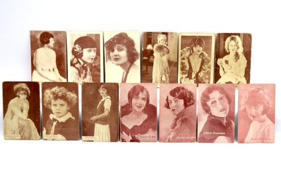 (13) Early Actress Fan Postcards