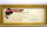 1914 Ringling Bros. Signed Check