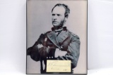 General William T Sherman Photo With Signature Card