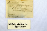 1890 Louisa Lane Drew Signature Card