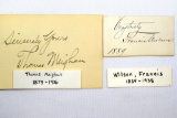 (2) Circa 1889 Thomas Meighan & Francis Wilson Signature Cards