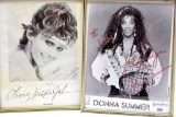 (2) Olivia Newton-John & Donna Summer Signed Photos