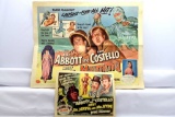 (2) 1953 & 1954 Abbott And Costello Poster/ Cinema Lobby Display