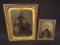 LOT (2) Civil War Soldier Tin Type Pictures