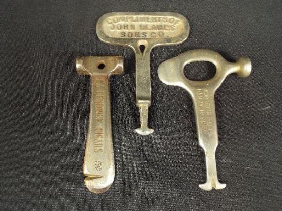 LOT (3) Cigar Box Openers