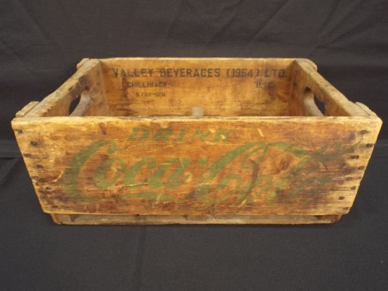 1954 Coca Cola Green Label Soda Bottle Crate