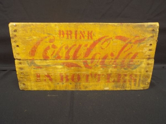 Early Yellow Coca Cola Return Bottle Crate