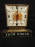 4 Roses Whiskey Lighted Clock