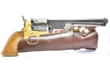 1977 Italian, Colt Confederate Navy Replica, 36 cal., Black Powder Revolver With Holster