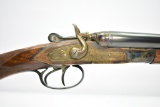 Early German, 32 ga., Engraved Double Barrel With Ammo