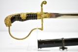 WWII German Army, Lionhead, Officer Dress Sword With Scabbard