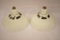 LOT (2) Porcelain Light Shades