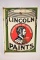 Lincoln Paints and Varnishes Porcelain Flange Sign