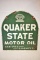 Quaker State Motor Oil Porcelain Tombstone Sign